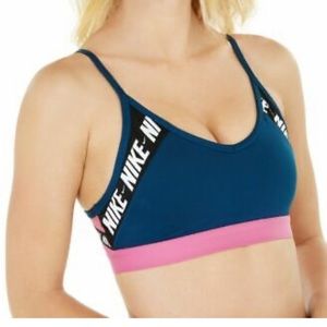 Nike Womens Indy Logo Sports Bra Dri-Fit Light Support